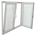 Ventana abatible doble de vidrio / ventana abatible PVC / UPVC